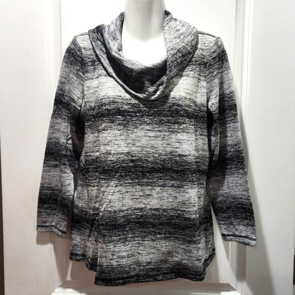 T by Talbots Sweaters - T by Talbots Ombre Stripe Cowl Neck Long Sleeve Shirt MP